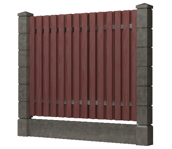 Заборная доска GRINDERDECO, ДПК, тиснение "дуб" Мербау купить в Красном Холме