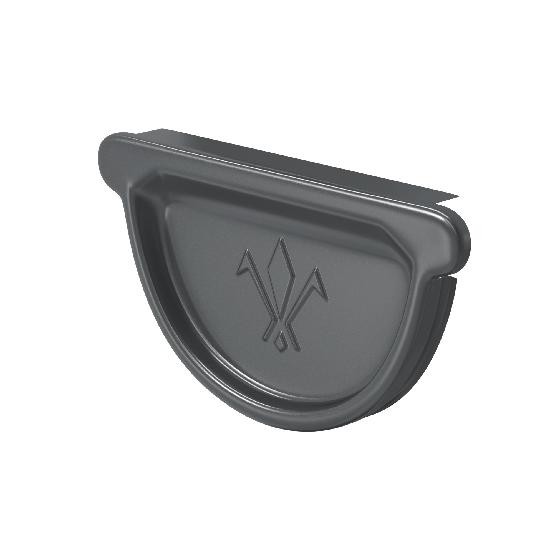 Водосток Aquasistem, система 125x90 -  Заглушка универсальная с резиновым уплотнителем RAL 7024 Тёмно-серый купить в Красном Холме