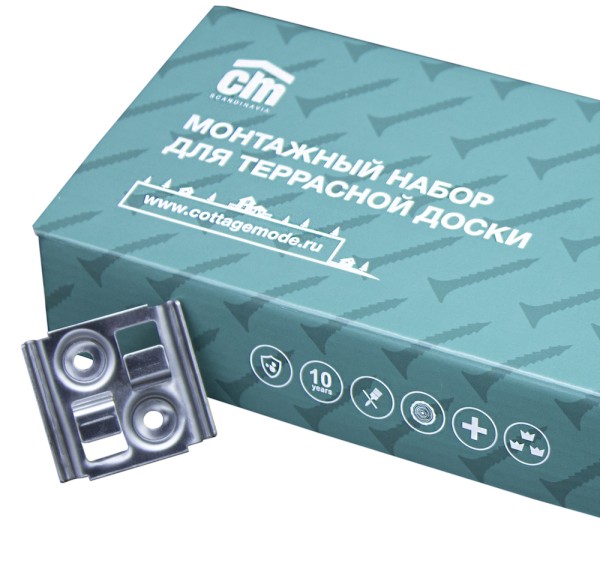 Монтажный набор для террасной доски из дпк CM Decking купить в Красном Холме
