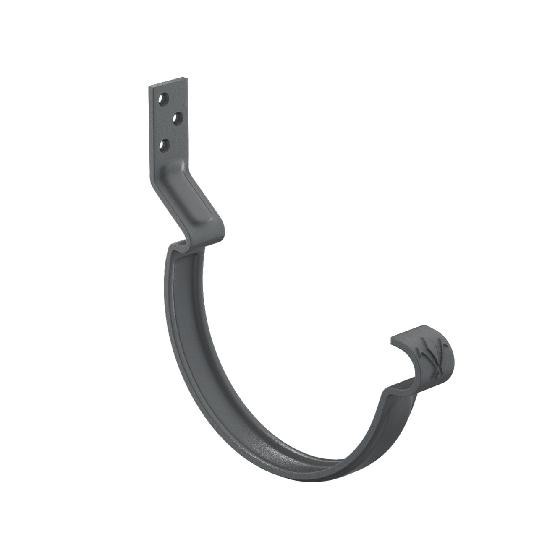 Водосток Aquasistem, система 125x90 - Крюк крепления желоба короткий RAL 7024 Тёмно-серый купить в Красном Холме