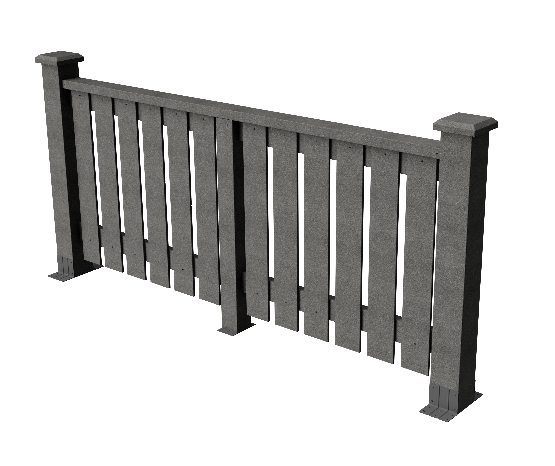 Ограждения декоративное ДПК GRINDERDECO  Вилидж серый базальт купить в Красном Холме