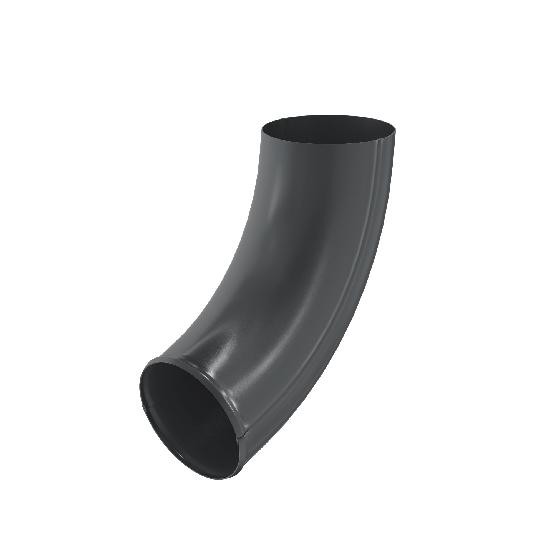 Водосток Aquasistem, система 125x90 - Отвод трубы RAL 7024 Тёмно-серый купить в Красном Холме