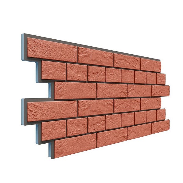 Фасадная термопанель Доломит Венецианский кирпич 20 мм Красный купить в Красном Холме