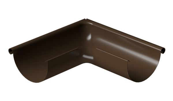 Угол внешний 90° D125 Döcke STAL PREMIUM Каштан, (RAL 8017) купить в Красном Холме
