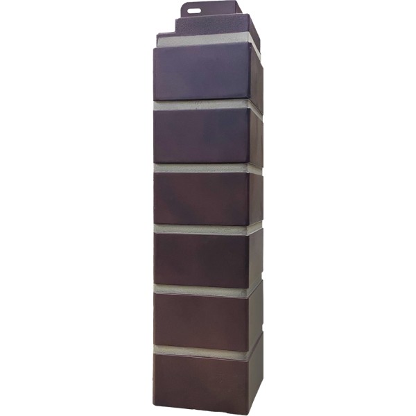 Угол наружный FineBer, Кирпич Клинкерный 3D Коричнево чёрный купить в Красном Холме