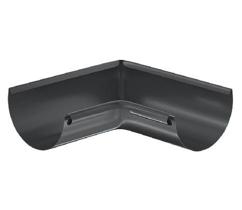 Водосток Aquasistem, система 125x90 - Угол желоба, внутренний 90° RAL 7024 Тёмно-серый купить в Красном Холме