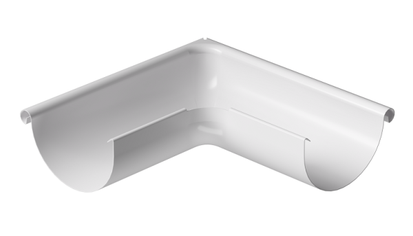 Угол внешний 90° D125 Döcke STAL PREMIUM Пломбир, (RAL 9010) купить в Красном Холме