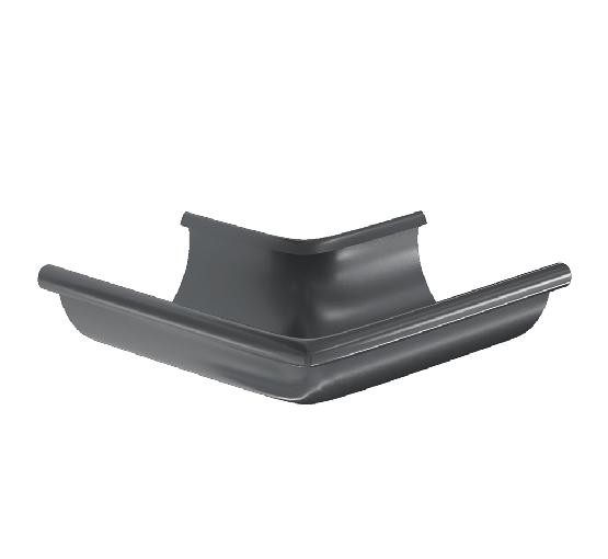 Водосток Aquasistem, система 125x90 -  Угол желоба, наружный 90° RAL 7024 Тёмно-серый купить в Красном Холме