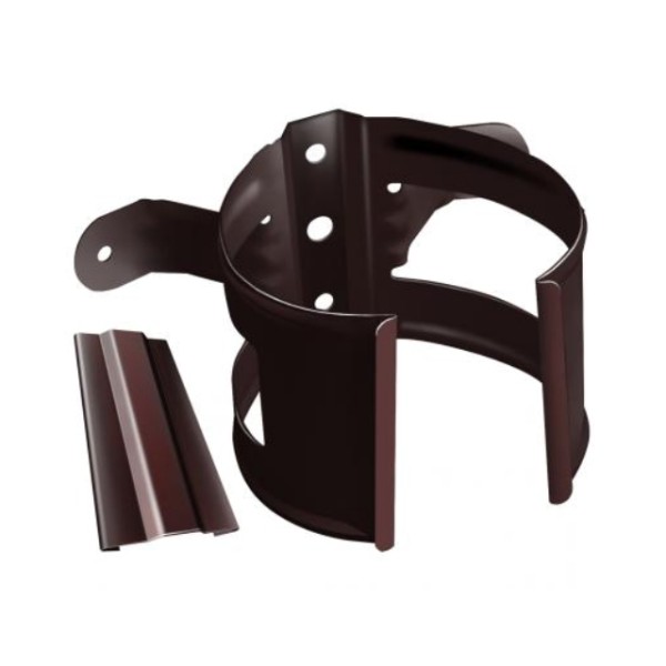 Водосток Grand Line 125x90 – Хомут трубы (на дерево) RAL 8017 купить в Красном Холме