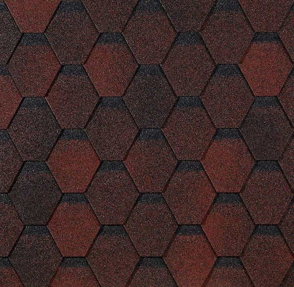 Гибкая черепица EURASIA Docke, Коллекция ШЕСТИГРАННИК Красный купить в Красном Холме