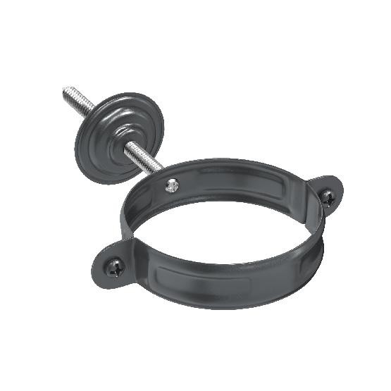 Водосток Aquasistem, система 125x90 - Комплект крепления трубы RAL 7024 Тёмно-серый купить в Красном Холме