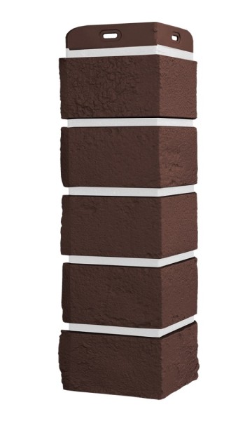 Угол Grand Line состаренный кирпич Элит каштан, ШОВ белай купить в Красном Холме