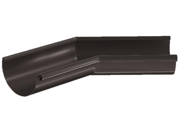 Водосток Aquasistem, система 125x90 - Угол желоба,внутренний 135° RR 32 Тёмно-Коричневый купить в Красном Холме