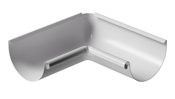 Угол внутренний 90° D125 Döcke STAL PREMIUM Пломбир, (RAL 9010) купить в Красном Холме