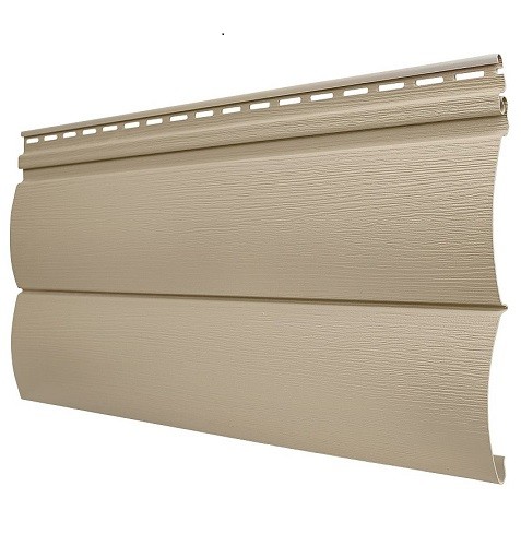 Виниловый сайдинг Tecos - Оцилиндрованный брус двойной (под бревно), Кофе с молоком купить в Красном Холме