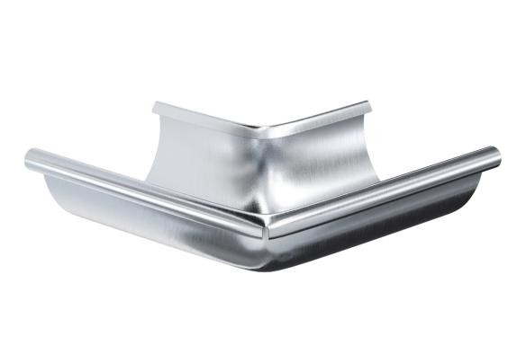 Водосток Aquasistem, Система 125x90 - Угол желоба наружный оцинковка 90° купить в Красном Холме