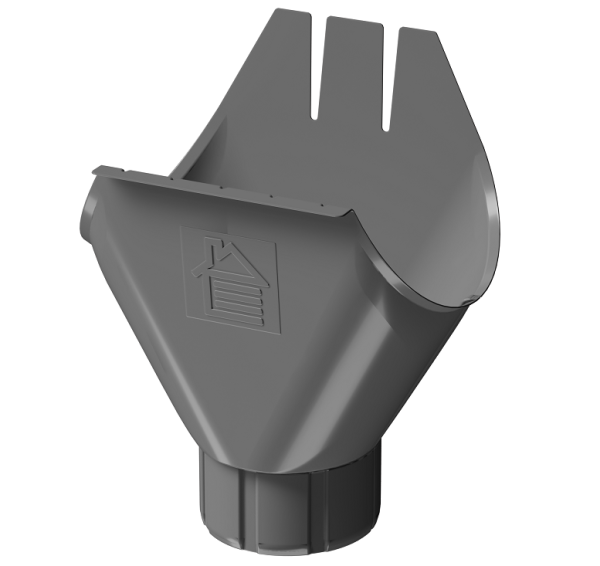 Воронка желоба D125 Döcke STAL PREMIUM Графит, (RAL 7024) купить в Красном Холме