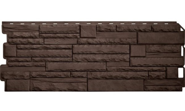 Фасадная панель Альта-Профиль Скалистый камень ЭКО Коричневый купить в Красном Холме