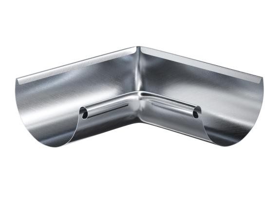 Водосток Aquasistem, Система 125x90 - Угол желоба внутренний оцинковка 90° купить в Красном Холме