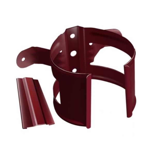 Водосток Grand Line 125x90 – Кронштейн трубы на дерево RAL 3005 купить в Красном Холме