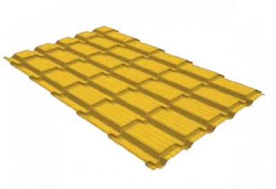 Металлочерепица GL квадро профи 0,45 PE RAL 1018