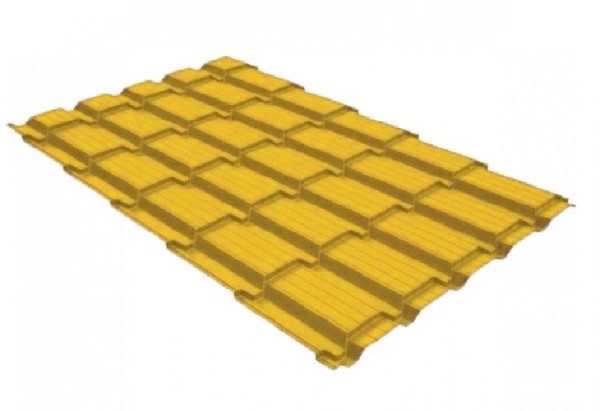 Металлочерепица GL квадро профи 0,45 PE RAL 1018 купить в Красном Холме