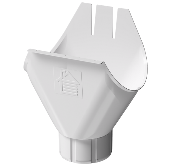 Воронка желоба D125 Döcke STAL PREMIUM Пломбир, (RAL 9010) купить в Красном Холме