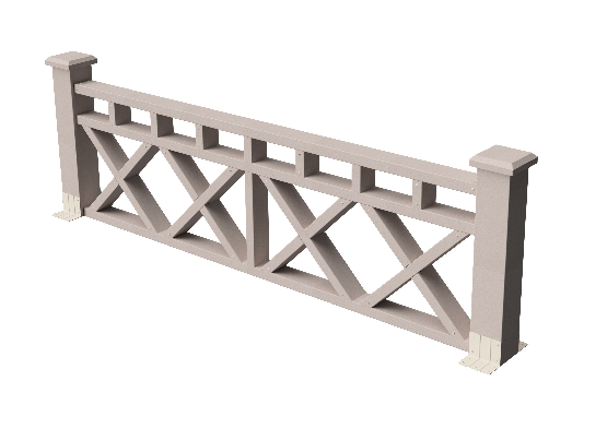 Ограждения декоративное ДПК GRINDERDECO Бэйли выбеленый дуб купить в Красном Холме