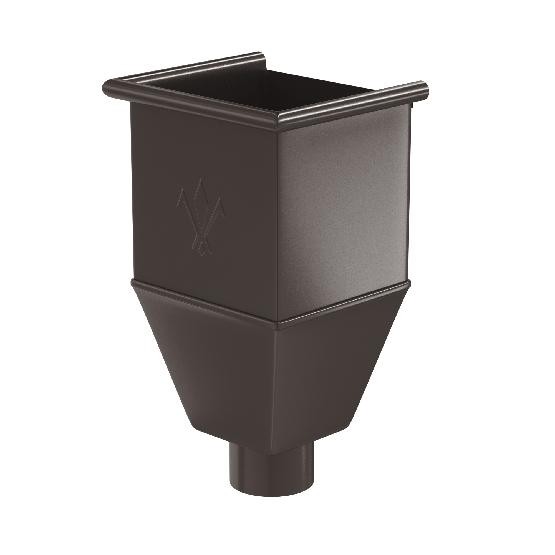Водосток Aquasistem, система 150/100 - Воронка_водосборная удлиненая RR 32 Тёмно-Коричневый купить в Красном Холме