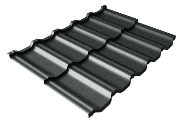 Металлочерепица модульная Квинта Uno Grand Line c 3D резом 0,5 Atlas RAL 7016 антрацитово-серый купить в Красном Холме