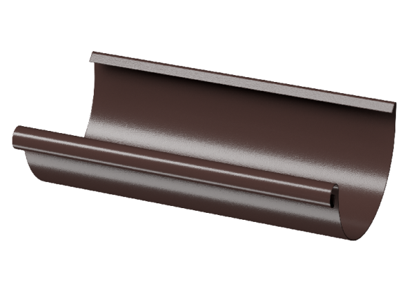 Желоб полукруглый D125 3 м Döcke STAL PREMIUM Шоколад, (RAL 8019) купить в Красном Холме