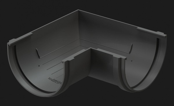 Угол желоба универсал 90˚ Docke Premium ПВХ - Графит купить в Красном Холме