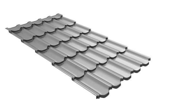 Металлочерепица квинта плюс с 3D резом 0,45 PE RAL 7004 сигнальный серый купить в Красном Холме