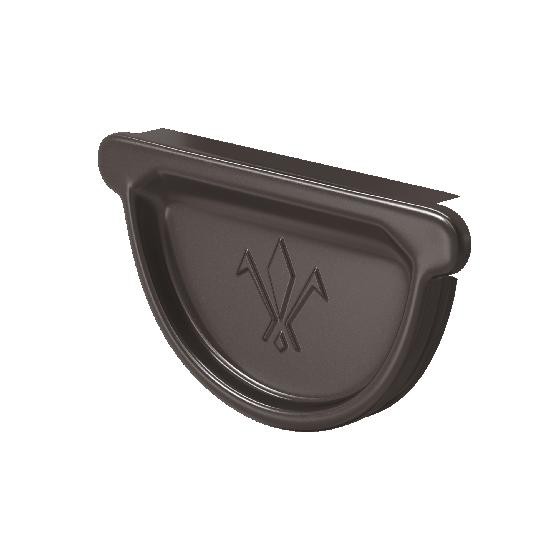 Водосток Aquasistem, система 150/100 - Заглушка универсальная с резиновым уплотнителем RR 32 Тёмно-Коричневый купить в Красном Холме