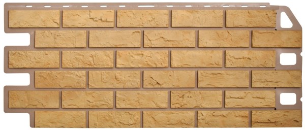 Фасадная панель Цокольный сайдинг Альта-профиль - коллекция "кирпич", кирпич желтый купить в Красном Холме
