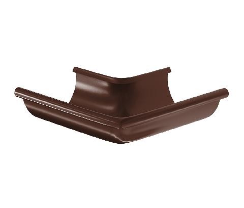 Водосток Aquasistem, система 150/100 - Угол желоба, наружный 90° RAL 8017 Коричневый купить в Красном Холме