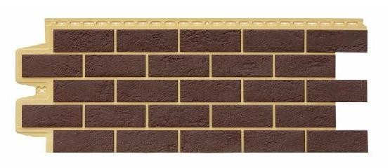 Фасадная панель Grand Line Состаренный кирпич Элит каштан, ШОВ песочный купить в Красном Холме