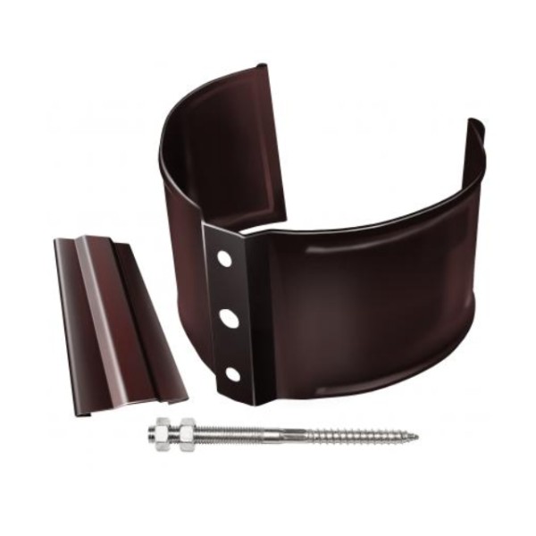 Водосток Grand Line 150x100 – Хомут трубы (на кирпич) RAL 8017 купить в Красном Холме