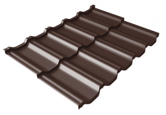 Металлочерепица модульная Квинта Uno Grand Line c 3D резом 0,5 Satin Мatt RAL 8017 шоколад купить в Красном Холме