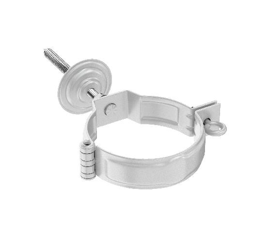 Водосток Aquasistem, система 150x100 - Комплект крепления трубы RR 20 Мраморно-белый купить в Красном Холме