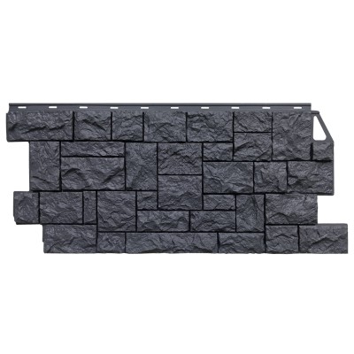 Фасадная панель FineBer, Камень Дикий, Асфальт