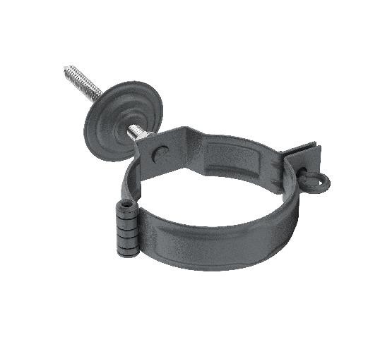 Водосток Aquasistem, Система 125/90 - Декоративный хомут c метизом в сборе RR 23 Маренго matt купить в Красном Холме