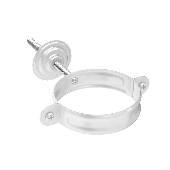 Водосток Aquasistem, система 150/100 - Комплект крепления трубы RAL 9003 Белый купить в Красном Холме