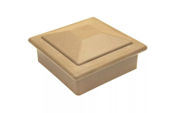 Крышка верхняя фигурная ПВХ для столба Deckart 100х100 Орех купить в Красном Холме