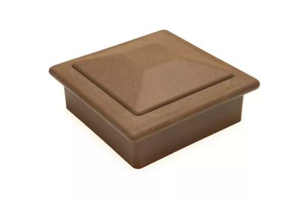 Крышка верхняя фигурная ПВХ для столба Deckart 100х100 Шоколад купить в Красном Холме