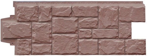 Фасадная панель Grand Line Крупный Камень Элит Миндаль купить в Красном Холме