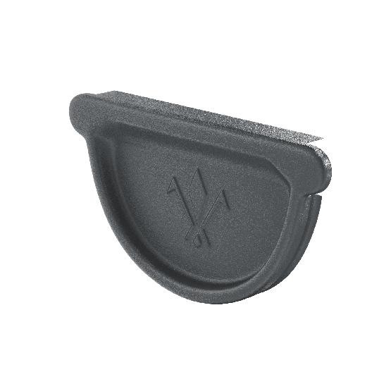 Водосток Aquasistem, Система 125/90 - Заглушка желоба универсальная с резиновым уплотнителем RR 23 Маренго matt купить в Красном Холме