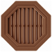 Восьмиугольная фронтонная вентиляционная решётка, Коричневая купить в Красном Холме