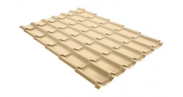 Металлочерепица классик 0,5 Satin RAL 1014 слоновая кость купить в Красном Холме