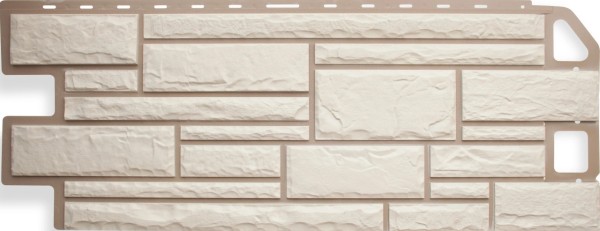 Цокольный сайдинг альта-профиль - коллекция "камень", белый купить в Красном Холме